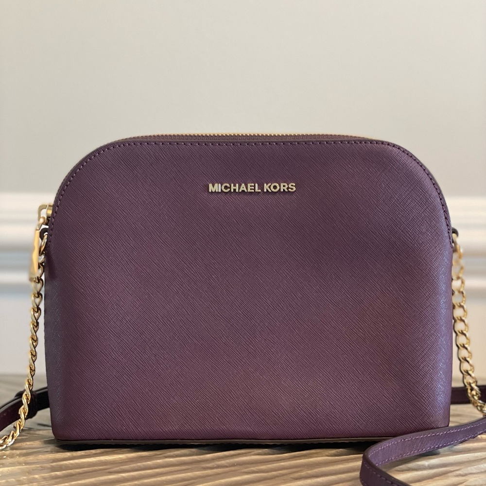 Michael Kors Cindy Damson Dome Crossbody